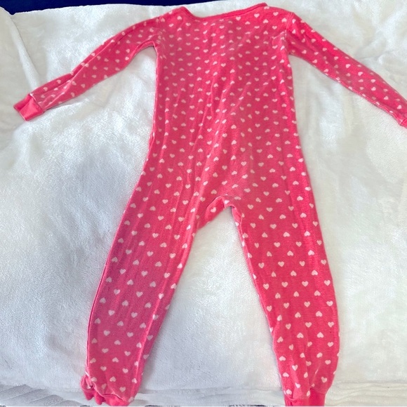 Carter's Coral and White Polka Dot One Piece Pajama Set Size 3T - Picture 3 of 3